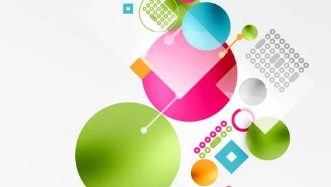 Circles and elements geometric abstract background 스톡 일러스트