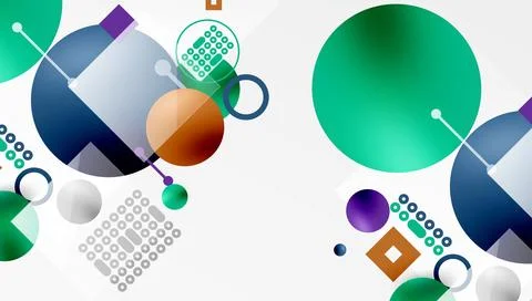 Circles and elements geometric abstract background 스톡 일러스트