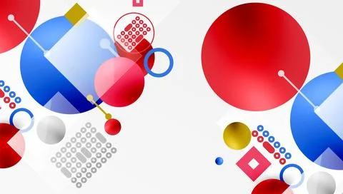 Circles and elements geometric abstract background 스톡 일러스트