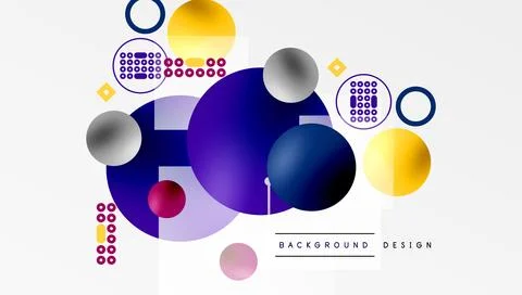 Circles and elements geometric abstract background 스톡 일러스트
