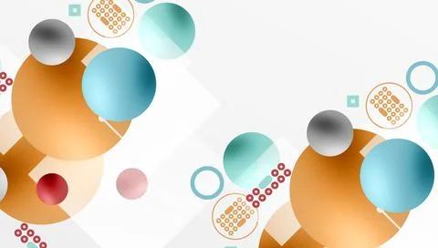 Circles and elements geometric abstract background Illustrazione stock