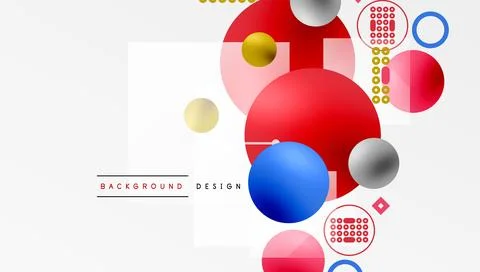 Circles and elements geometric abstract background Illustrazione stock
