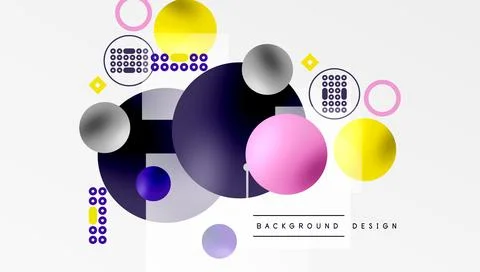 Circles and elements geometric abstract background 스톡 일러스트