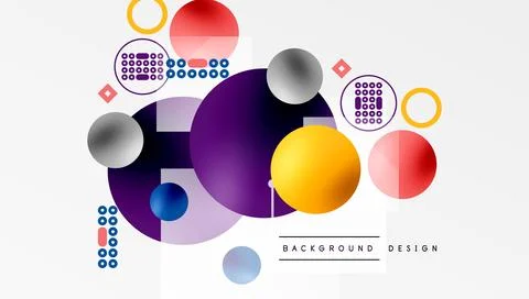 Circles and elements geometric abstract background 스톡 일러스트