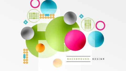 Circles and elements geometric abstract background Illustrazione stock