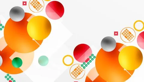 Circles and elements geometric abstract background Illustrazione stock