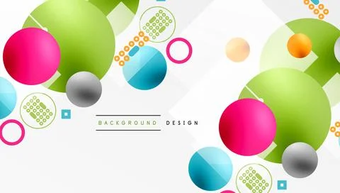Circles and elements geometric abstract background 库存插图