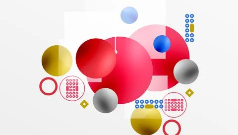 Circles and elements geometric abstract background 스톡 일러스트
