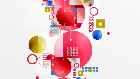 Circles and elements geometric abstract background Illustrazione stock