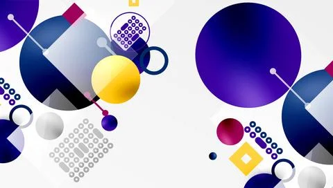 Circles and elements geometric abstract background 스톡 일러스트