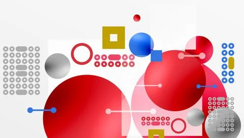 Circles and elements geometric abstract background 스톡 일러스트