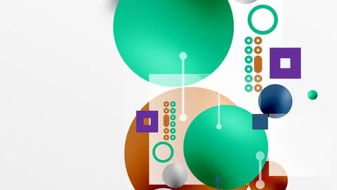 Circles and elements geometric abstract background 스톡 일러스트