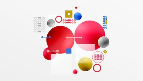 Circles and elements geometric abstract background 스톡 일러스트