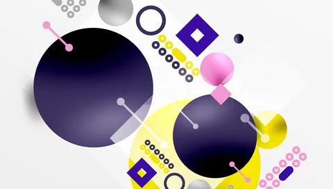 Circles and elements geometric abstract background 스톡 일러스트