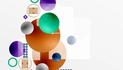 Circles and elements geometric abstract background 스톡 일러스트