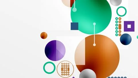 Circles and elements geometric abstract background 스톡 일러스트