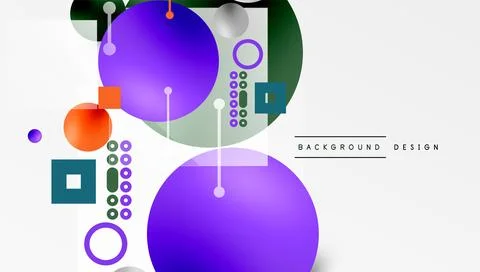 Circles and elements geometric abstract background 스톡 일러스트