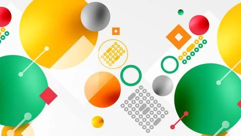 Circles and elements geometric abstract background 스톡 일러스트