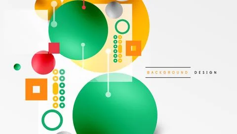Circles and elements geometric abstract background 스톡 일러스트