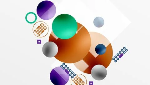 Circles and elements geometric abstract background イラスト素材