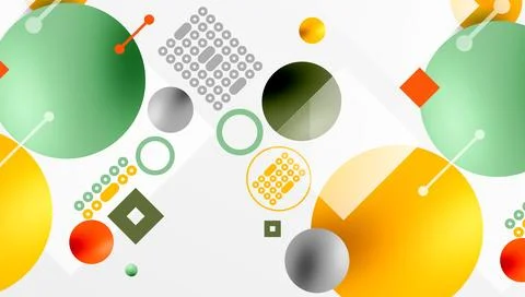 Circles and elements geometric abstract background Stockillustratie