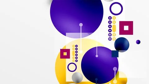Circles and elements geometric abstract background 스톡 일러스트