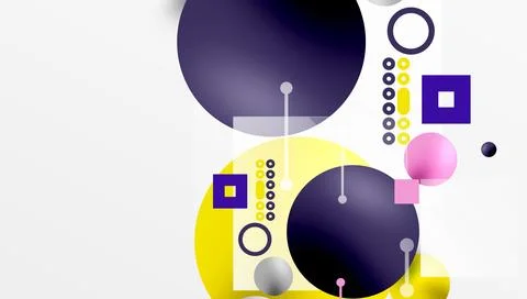 Circles and elements geometric abstract background 스톡 일러스트