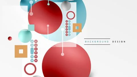 Circles and elements geometric abstract background 스톡 일러스트