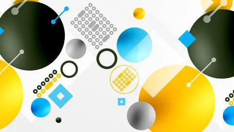 Circles and elements geometric abstract background 스톡 일러스트