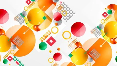 Circles and elements geometric abstract background 스톡 일러스트