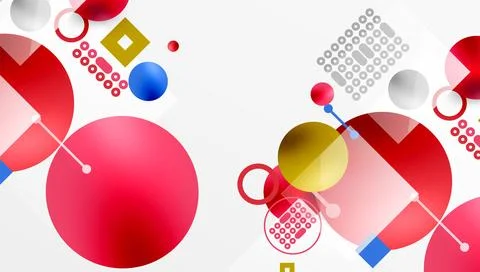 Circles and elements geometric abstract background 스톡 일러스트
