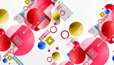 Circles and elements geometric abstract background 스톡 일러스트