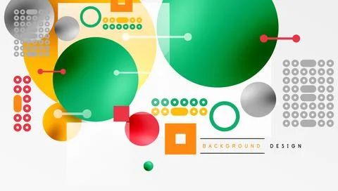 Circles and elements geometric abstract background 스톡 일러스트