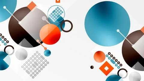 Circles and elements geometric abstract background イラスト素材