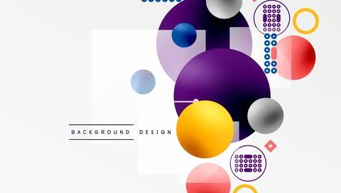 Circles and elements geometric abstract background 스톡 일러스트