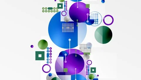 Circles and elements geometric abstract background 스톡 일러스트