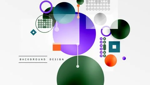 Circles and elements geometric abstract background 스톡 일러스트
