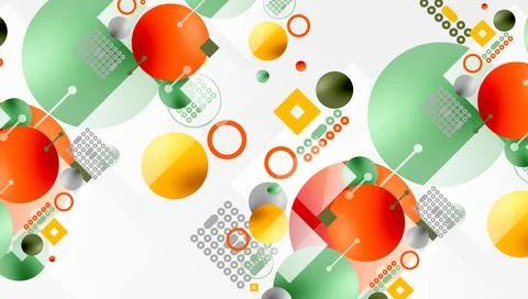Circles and elements geometric abstract background 스톡 일러스트