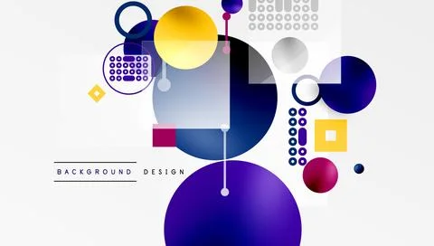 Circles and elements geometric abstract background 스톡 일러스트