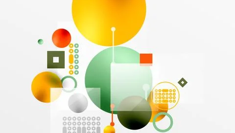 Circles and elements geometric abstract background 스톡 일러스트