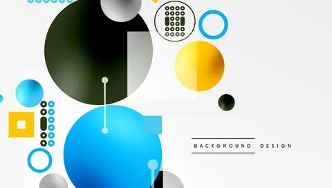 Circles and elements geometric abstract background イラスト素材