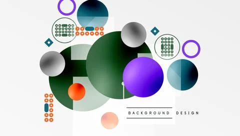 Circles and elements geometric abstract background 스톡 일러스트
