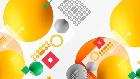 Circles and elements geometric abstract background 스톡 일러스트