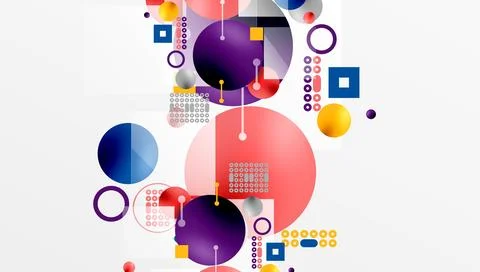 Circles and elements geometric abstract background 스톡 일러스트