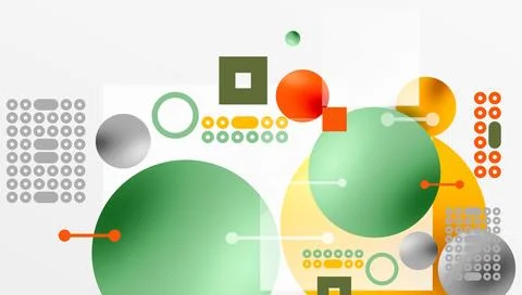 Circles and elements geometric abstract background 스톡 일러스트