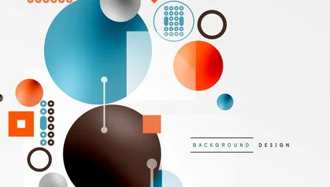 Circles and elements geometric abstract background 스톡 일러스트