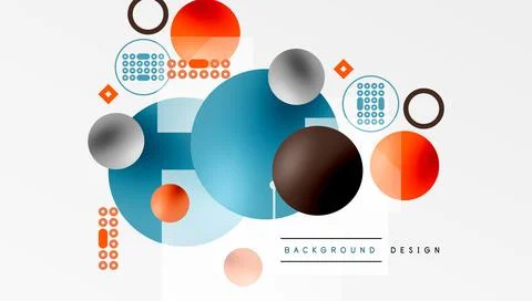 Circles and elements geometric abstract background 스톡 일러스트