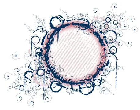 Circles and ink Stock-Illustration