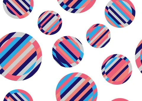 Circles and lines, seamless pattern. Design for cover, fabric, wrapping paper 스톡 일러스트