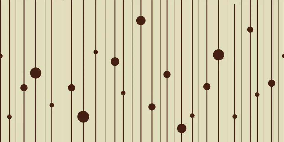 Circles and lines, seamless pattern. Brown and beige colors. Design for cover Illustrazione stock